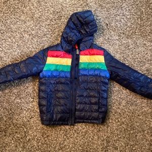 PRIMARY Navy Puffy Kids Coat